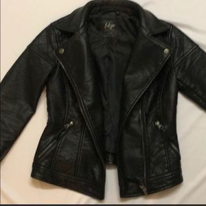 Leather motorcycle jacket